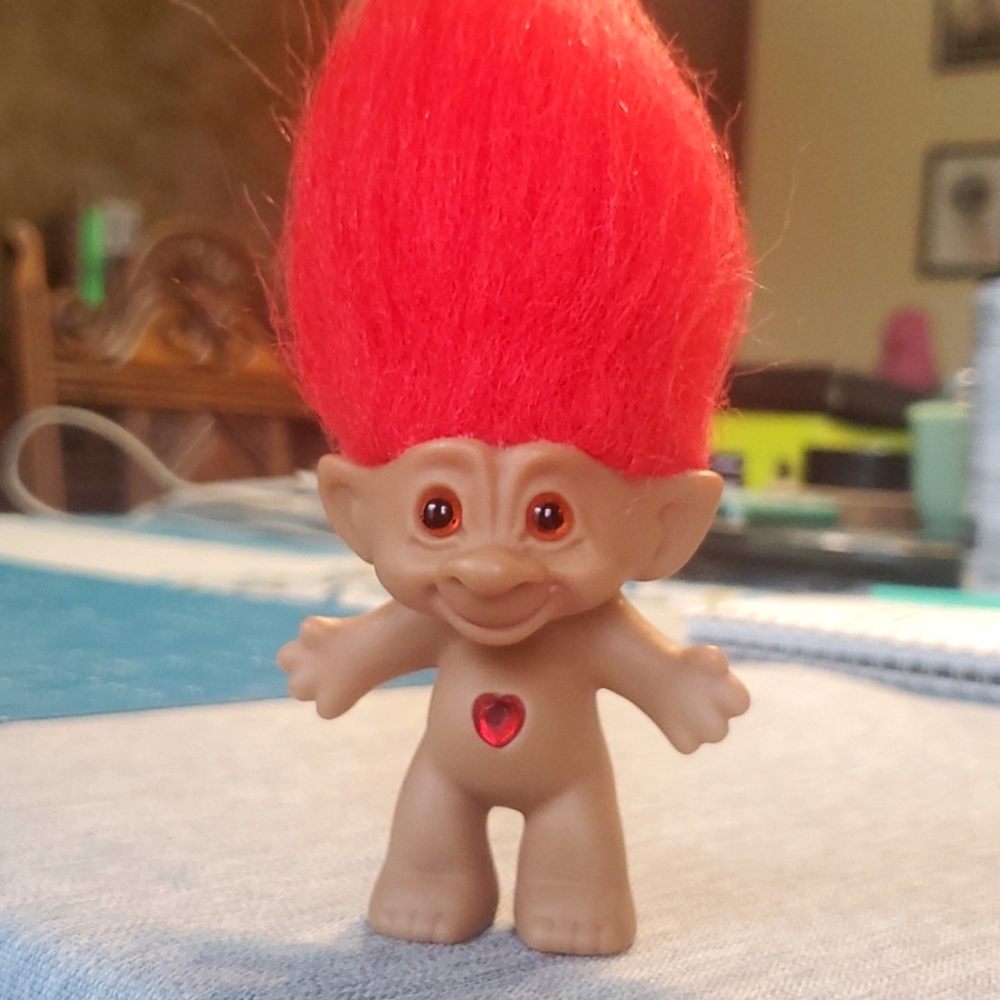 Vintage Red Treasure Troll